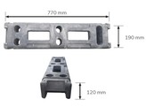 Bouwhekvoet kunststof 14 kg