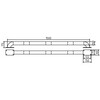 Stootbalk 12  H  x 150 cm - voetplaat