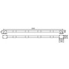 Stootbalk 12  H  x 200 cm - voetplaat