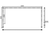 Hoogtebeperking 6 x 3 m  H  wit rood C29 beton