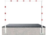 Hoogtebeperking 6 x 3 m  H  wit rood C29 beton