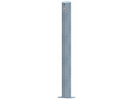 Paal rond 89 x 900 mm galva voetplaat