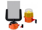 Skipper XS oranje met rood wit lint