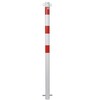 Paal rond 60 x 1300 mm wit rood betonneren ketting ogen