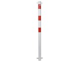 Paal rond 60 x 1300 mm wit rood betonneren ketting ogen