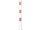 Paal rond 60 x 900 mm wit rood voetplaat ketting ogen