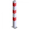 Paal vierkant 70 x 900 mm wit rood voetplaat