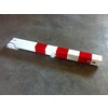 Kantelpaal vierkant 70 x 900 mm wit rood voetplaat