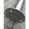 Stootpaal rond 76 x 900 mm RVS voetplaat