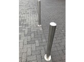 Stootpaal rond 76 x 900 mm RVS voetplaat