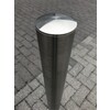 Stootpaal rond 76 x 900 mm RVS voetplaat
