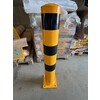 Stootpaal rond 152 x 1000 mm geel zwart voetplaat RAL1003