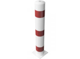 Stootpaal rond 152 x 1000 mm rood wit voetplaat