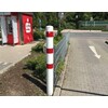 Stootpaal rond 193 x 1500 mm wit rood betonneren