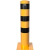Stootpaal rond 193 x 1000 mm geel zwart voetplaat