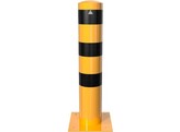 Stootpaal rond 193 x 1000 mm geel zwart voetplaat