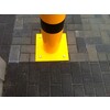 Stootpaal rond 193 x 1000 mm geel zwart voetplaat