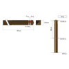 Diamantkoppaal zwart 1400 mm r/w bandjes