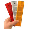 Kunststof reflector 40 x 180 mm rood CE markering