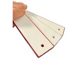 Kunststof reflector 40 x 180 mm rood CE markering
