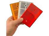 Kunststof reflector 80 x 120 mm oranje CE markering