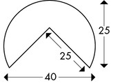 Hoekbeschermer 40 x 1000 mm rond geel zwart