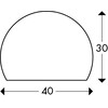 Wandbeschermer 40 x 1000 mm rond geel zwart