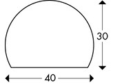 Wandbeschermer 40 x 1000 mm rond geel zwart