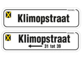Straatnaambord T1 700 x 200 mm  bxh 