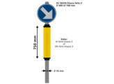 Reflecterende koker T2 paal 76 mm
