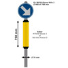 Reflecterende koker T3 paal 76 mm