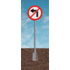 Grondsokkel verkeersbordpaal 76 mm 51 mm