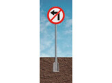 Grondsokkel verkeersbordpaal 76 mm 51 mm