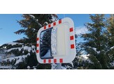 800 x 600 mm verkeersspiegel VBB600 RVS -20 C met ABS kader 0 tot 15 m