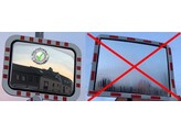 600 mm verkeersspiegel VBBR60 RVS -20 C met ABS kader 0 tot 10 m