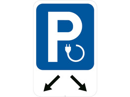ELa verkeersbord SB250 400 x 600 mm wit met oranje rug klasse 1