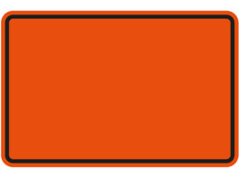 Verkeersbord T3 900 x 600 mm  bxh  fluo oranje