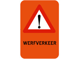 A51 werfverkeer SB250 600 x 900 mm fluo oranje klasse 3