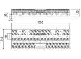 Toegangshelling 1000 x 120 mm middenstuk