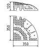 Toegangshelling 350 x 120 mm eindstuk rechts