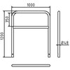 Geleidebeugel 48 x 1000 x 1200 mm galva betonneren