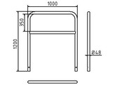 Geleidebeugel 48 x 1000 x 1200 mm galva betonneren