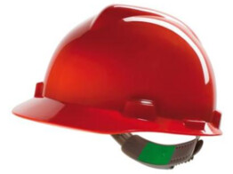 MSA V-Gard veiligheidshelm Push-Key rood