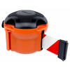 Skipper XS oranje met rood wit lint