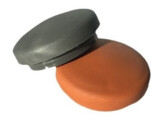 PVC paaldop 76 mm grijs