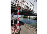 Signalisatiebord met buisklemmen T1 800 x 110 mm