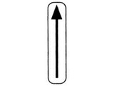 Xa/b 100 x 400 mm STICKER naar boven klasse 1