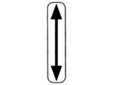 Xa/b 100 x 400 mm STICKER dubbel klasse 1