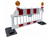 Centurion barrier 2000 mm type SB250 wit rood met custom logo