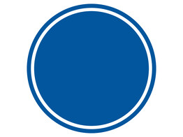 Verkeersbord SB250 700 mm blauw klasse 2